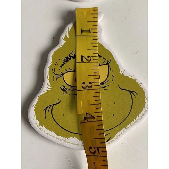 Set Of 4 Dr Seuss THE GRINCH WHO STOLE CHRISTMAS Ceramic Coasters Different Face - Picture 10 of 10